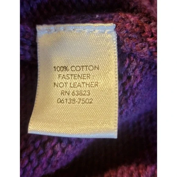 CJ Banks Purple Cable Knit Buckle Detail Cardigan Sweater Women's Plus Size 2X - Picture 7 of 8